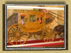 Model stage coach with horses.